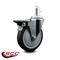 Service Caster 5'' Thermo Rubber Wheel Swivel 7/16'' Grip Ring Stem Caster with Brake SCC-GR20S514-TPRB-PLB-716138 - alternate 4